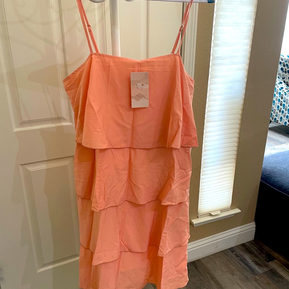 Ruffled Flounce Boho Chic Sheath Dress, never worn